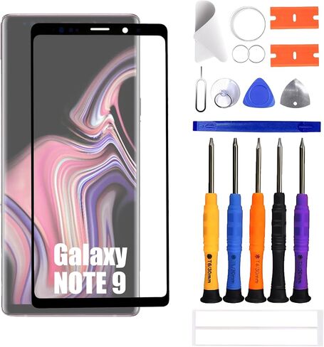 Compatible with Samsung Galaxy Note9 Front Screen Glass Outer Panel Lens Replacement +OCA ，(Not LCD & Not Digitizer) in Saudi Arabia