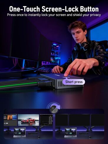 Lemorele 13-in-1 USB-C Docking Station, Triple Monitor Dock, DP 1.2 & 2×HDMI 2.0 4K@60Hz, DP DSC for 4K@30 Triple Display, 100W PD, Gigabit Ethernet, USB 3.0/2.0, SD/TF, Audio, for Windows Laptops in Saudi Arabia