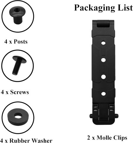 Molle Clips Attachments, 3 Inch Molle Holster Adapter for Knife Sheath, Gun Holster, Mag Pouch, Molle Vest & Gear in Saudi Arabia