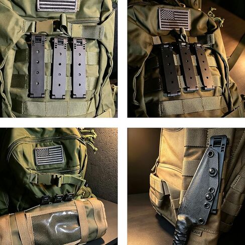 Molle Clips Attachments, 3 Inch Molle Holster Adapter for Knife Sheath, Gun Holster, Mag Pouch, Molle Vest & Gear in Saudi Arabia