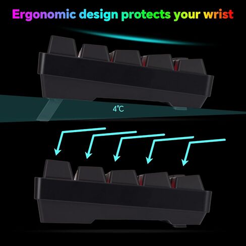 CHONCHOW 60% Wireless Gaming Keyboard and Mouse Combo,LED Backlit in Kuwait
