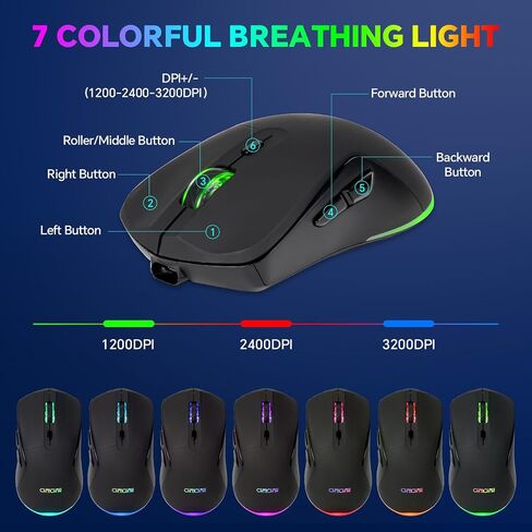 CHONCHOW 60% Wireless Gaming Keyboard and Mouse Combo,LED Backlit in Kuwait