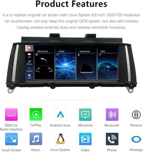 8.9" CarPlay Android Auto for BMW X3 F25/X4 F26 NBT in Kuwait