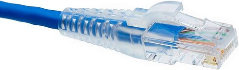 trueCABLE RJ45 Strain Relief Boots, Large 5.5 to 7.0mm Cut-to-Fit PVC Plug Cover, Transparent, 100 Pieces in Kuwait