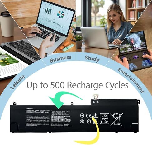 استبدال بطارية الكمبيوتر المحمول C32N2002-2 96W 6Cell لجهاز Asus ZenBook Pro 15 Flip OLED UP6502 UP6502ZA UP6502ZA-M8006W UP6502ZD UP6502ZD-M8007W Series 0B200-04230000 3ICP7/54/64-2 in Kuwait