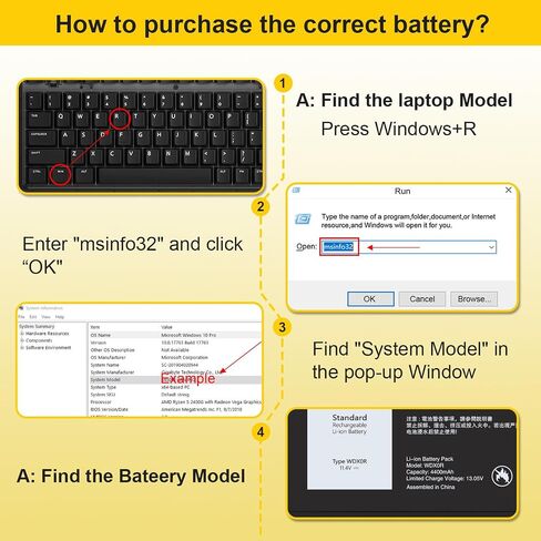 50WH WDX0R Laptop Battery Replacement for Dell Inspiron 13/15/17 5000/7000 5368 5378 7378 5568 5578 5580 5767 5770, Latitude 3180-3590, Vostro 5568 5468 Compatible WDXOR P69G 3CRH3 in Kuwait