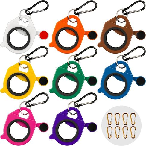 Cable Tie Holder, 8-Pack Assorted Colors Reusable Zip Tie Holder, No.5 Carabiner, ABS Plastic, Outdoor Use, Heavy Duty Ziptie Organizer Clip for Electrician Tool Belt Wrap Storage Mount in Saudi Arabia