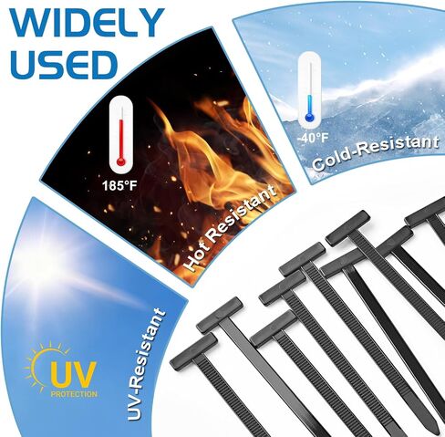 100PCS Nylon Self Locking Rivet Zip Ties + 20 PCS 4in Metal Cable Ties in Kuwait