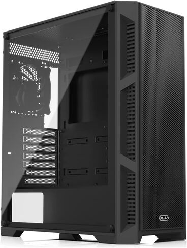 RAIJINTEK Arcadia III Tempered Glass Mid Tower ATX PC Case with Tempered Glass, High Airflow, Pre-Installed 1x120mm Fan, Black (0R20B00224) in Kuwait