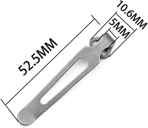 2PCS Titanium Pocket Clips in Stonewashed and Black, for Zero Tolerance 0350, CNC Deep Carry Back Clip Replacements in Saudi Arabia