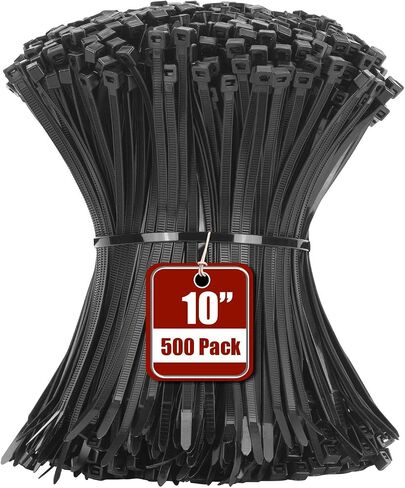 Zip Ties 60 LBS Garden Green Assorted Size,6+8+12+14+18 Inch, 500PCS Tensile Strength Heavy Duty Cable Wire Ties With Self-Locking Adjustable More Durable Nylon Tie Wraps for Indoor Outdoor in Kuwait