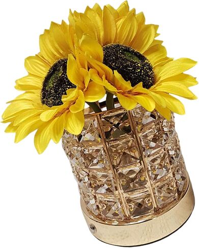 Portable USB Crystal Sunflowers Emergencies Light Offering Dimmable Brightness and Color Option for Camping or Power Outage Sunflowers USB Lamp in Saudi Arabia