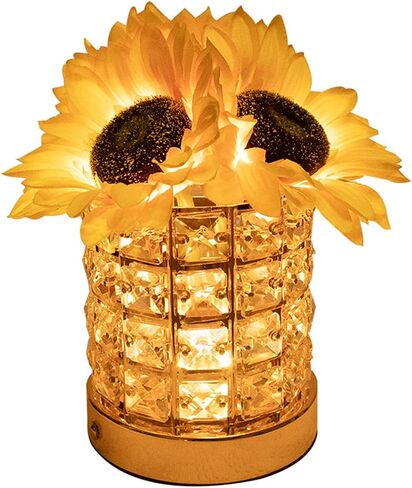 Portable USB Crystal Sunflowers Emergencies Light Offering Dimmable Brightness and Color Option for Camping or Power Outage Sunflowers USB Lamp in Saudi Arabia