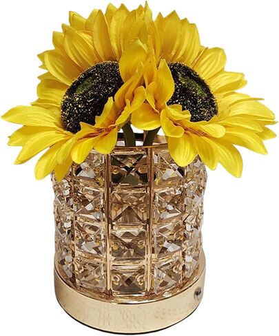 Portable USB Crystal Sunflowers Emergencies Light Offering Dimmable Brightness and Color Option for Camping or Power Outage Sunflowers USB Lamp in Saudi Arabia
