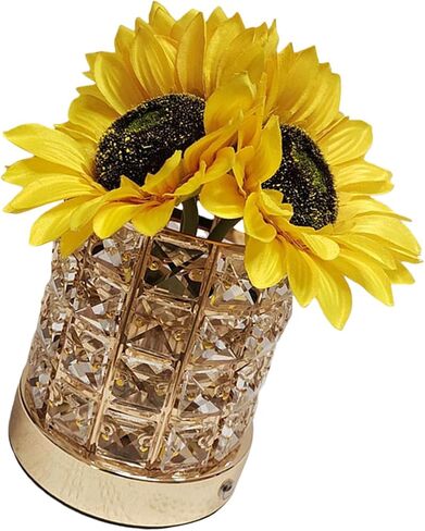 Portable USB Crystal Sunflowers Emergencies Light Offering Dimmable Brightness and Color Option for Camping or Power Outage Sunflowers USB Lamp in Saudi Arabia