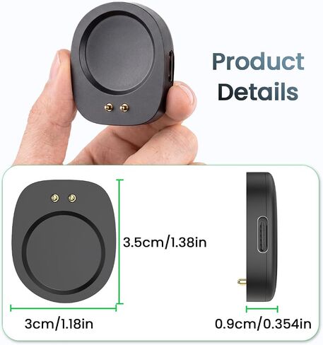 2Pack Type C Charger Dock Compatible with Amazfit T-Rex 3/T-Rex 3 Pro/Balance/Balance 2/Helio Strap/Active Max Replacement Charger Adapter Smart Watch Accessories in Saudi Arabia