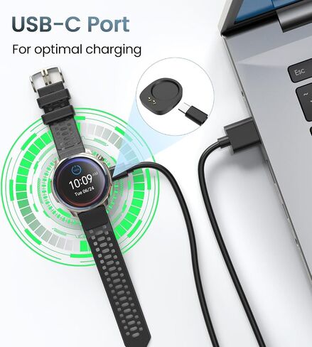 2Pack Type C Charger Dock Compatible with Amazfit T-Rex 3/T-Rex 3 Pro/Balance/Balance 2/Helio Strap/Active Max Replacement Charger Adapter Smart Watch Accessories in Saudi Arabia