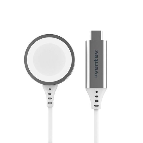 Ventev MFi Ultrafast Apple Watch Charger 3.3ft Braided Cable - White in Kuwait