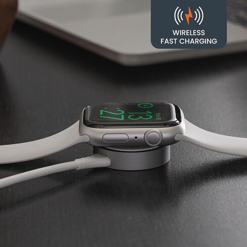 Ventev MFi Ultrafast Apple Watch Charger 3.3ft Braided Cable - White in Kuwait