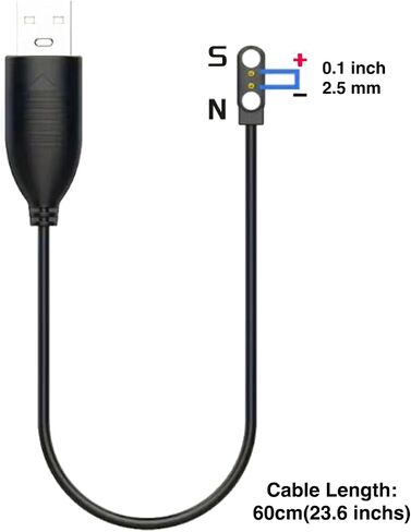 Tiwain Charger Cable for Smartwatch only Compatible with Tiwain K67, ZK67 Smart Watch in Kuwait