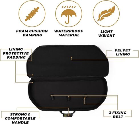LWANO Compound Bow Case - Archery Soft Bow Bag with Arrow Pocket and Backpack Straps, Durable Soft Padding, Multiple Storage Pockets, Carrying Case for Archery Accessories in Kuwait