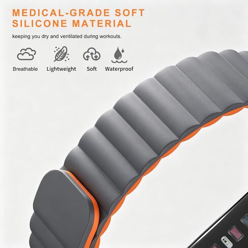 سوار ساعة HANDODO مغناطيسي من السيليكون متوافق مع Fitbit Air in Kuwait