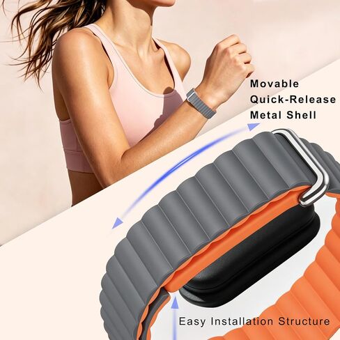 سوار ساعة HANDODO مغناطيسي من السيليكون متوافق مع Fitbit Air in Kuwait