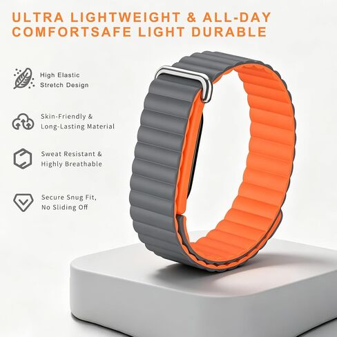 سوار ساعة HANDODO مغناطيسي من السيليكون متوافق مع Fitbit Air in Kuwait