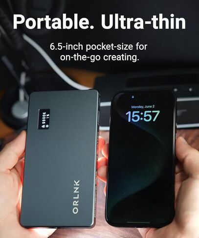 ORLN'K RGB Video Camera Light, Flexible Arm, 6.5" Portable Ultra-Thin with Soft Diffuser for Photography, Video, Content Creation (Arm Combo) in Saudi Arabia
