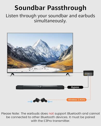 1Mii ClearLinkTV E3Pro Wireless Earbuds for TV Watching for Seniors in Kuwait