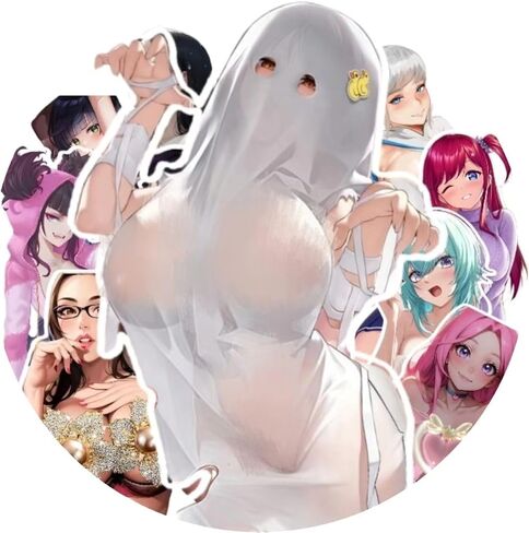 Anime Girl Stickers,60pcs Nake Cartoon Waterproof Sexy Girl Stickers, Vinyl Decals for Car,Scrapbook in Kuwait