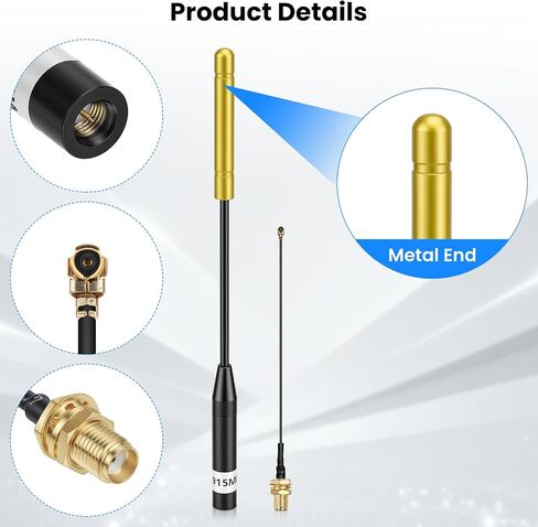 915MHz LoRa Antenna, Whip Antenna 20cm, Meshtastic 10dBi Gain, Yellow in Saudi Arabia