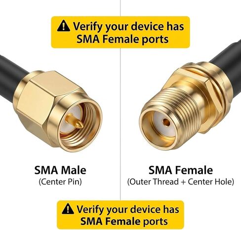 2-Pack 12dBi 4G LTE Antenna SMA Male Magnetic Base MIMO Omni-Directional Antenna 698-4900MHz for Verizon AT&T T-Mobile, Netgear Nighthawk M1/MR1100, Huawei B525/B535, TP-Link Router, Hotspot, Modem in Saudi Arabia