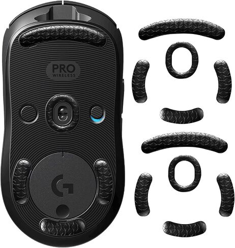 2 Sets Mouse Skates for Logitech G PRO 2 Lightspeed Wireless/G PRO Wireless Gaming Mouse Feet Pads Mouse Skates Replacement Smooth Durable Game Mice Accessories 0.8mm PTFE Makings（Black） in Saudi Arabia