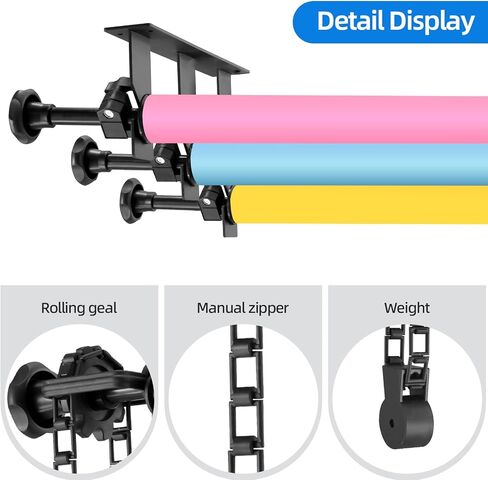 WELLMAKING Manual Axis Background Lifter Muslin Backdrop Kit in Kuwait