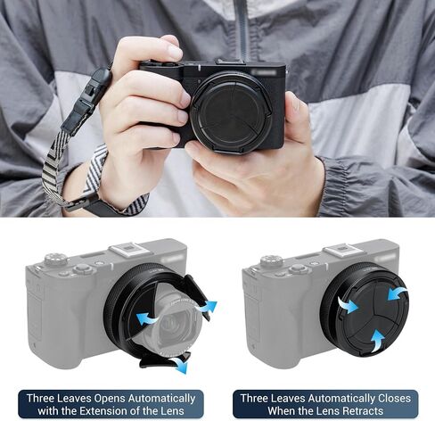 Automatic Lens Cap Protector for Canon PowerShot V1 Camera Anti-Scratch in Kuwait