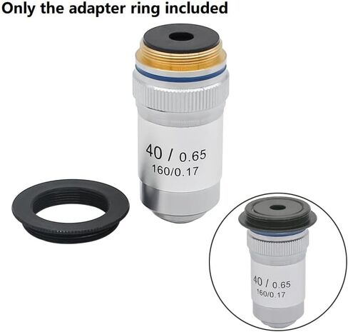 JOEBO Microscope Kit Microscope Objective Lens Adapter Ring C-Mount to RMS M42 to RMS Female Thread 20.2mm to Male Thread 15.2mm M25 to RMS Adaptor Microscope Lens Adapters(AD-M42-RMS) in Kuwait