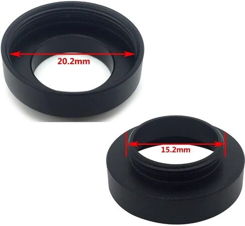 JOEBO Microscope Kit Microscope Objective Lens Adapter Ring C-Mount to RMS M42 to RMS Female Thread 20.2mm to Male Thread 15.2mm M25 to RMS Adaptor Microscope Lens Adapters(AD-M42-RMS) in Kuwait