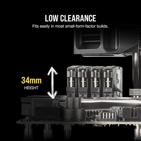 CORSAIR Vengeance LPX DDR4 RAM 32GB (2x16GB) 3600MHz CL18-22-22-42 1.35V Intel AMD Desktop Computer Memory - Black (CMK32GX4M2D3600C18) in Saudi Arabia