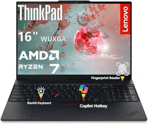 Lenovo ThinkPad E16 16" Ryzen 7 7735HS 16GB DDR5 512GB SSD Business Laptop in Kuwait