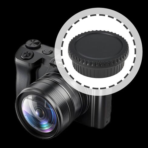 2 PC Teleconverter Lens Caps Compatible with Canon Extender 1.4X II III and 2X II III Snap on Black in Saudi Arabia