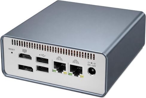 N100 Mini PC, 4-Bay M.2 NVMe Industrial Micro Computer, Dual Intel i226-V 2.5G LAN, DDR5, 4K Dual Display,for NAS Soft Router Server Office Industrial Control (16G RAM, 256G SSD) in Kuwait