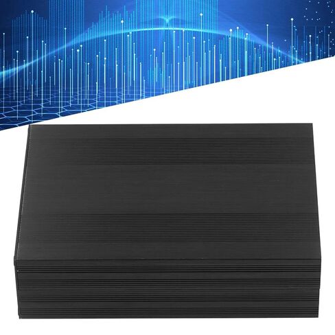 Aluminum Alloy Project Enclosure Video Converter Box Split DIY Case Brushed Black 54x145x200mm Durable Sandblasted Surface for Power Amplifier Circuit Board Decoder Industrial in Saudi Arabia