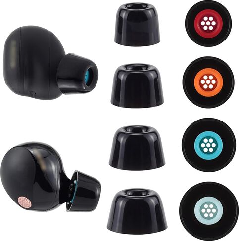 Ultra-Soft Ear Tips for Sony WF-1000XM6/XM5, Black Silicone, 4 Sizes in Kuwait