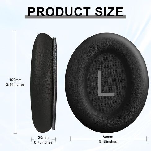 Replacement Ear Pads for Bose QuietComfort 45 (QC45)/QuietComfort SE (QC SE)/Quiet Comfort Headphones, Ear Cushions, Headset Earpads, Ear Cups Cover with Soft Protein Leather (Black) in Saudi Arabia