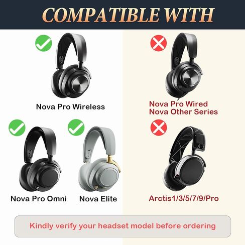 Earpads & Headband for SteelSeries Nova Pro Wireless/Omni/Elite Headsets in Saudi Arabia