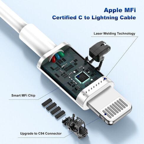 شاحن سيارة iPhone 14 13، منفذ USB C مزدوج بقدرة 45 وات، سيارة Apple السريعة in Kuwait