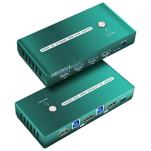 KVM Switch HDMI 4K 60Hz, 1 Monitor 2 Computers in Kuwait