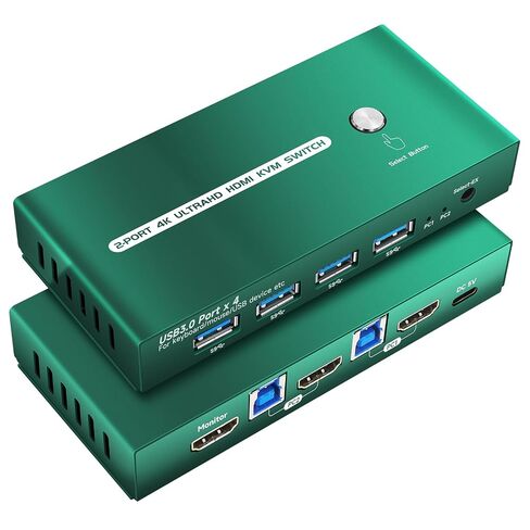 KVM Switch HDMI 4K 60Hz, 1 Monitor 2 Computers in Kuwait