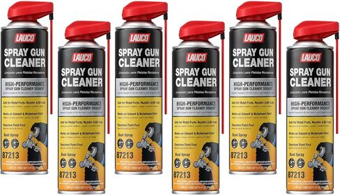 LAUCO Spray Gun Cleaner 14 oz, Pack of 6, High-Performance Paint Gun Cleaner Solvent, Fast Dissolving Aerosol for Waterborne & Solvent Paint, Dual Spray Precision Cleaner for Nozzles in Saudi Arabia